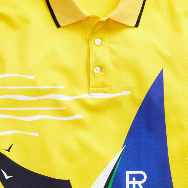 Bright Yellow Multi Custom Slim Fit Pique Polo Purple Label 8