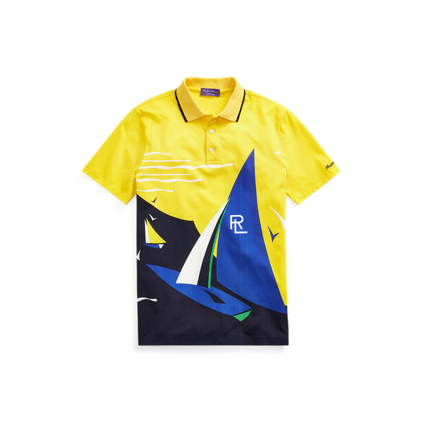 Custom Slim Fit Pique Polo Purple Label 1