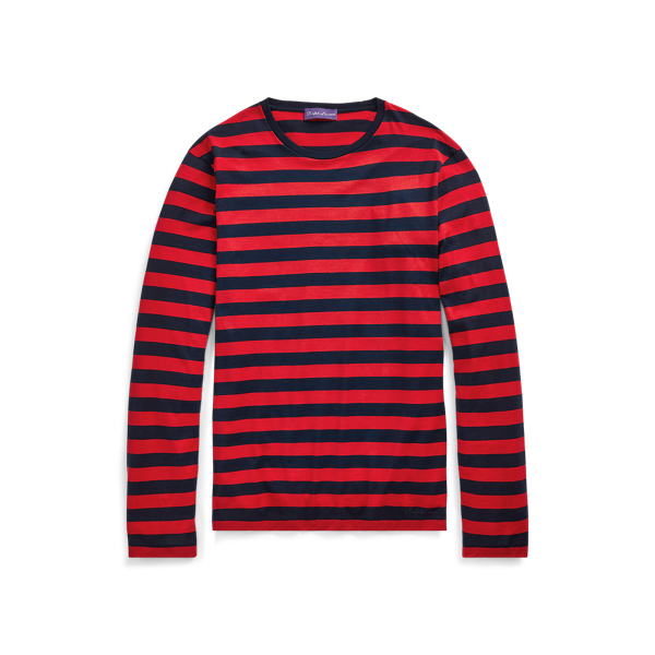 Striped Lisle T-Shirt Purple Label 1