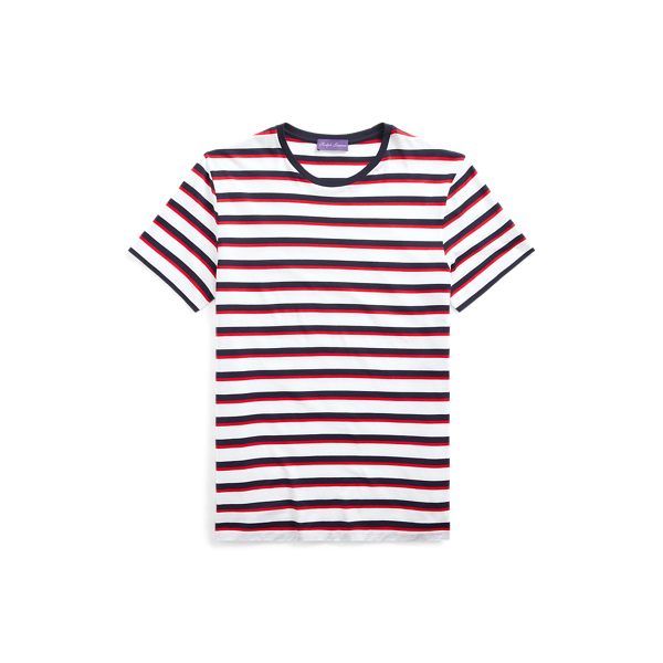 Striped Lisle T-Shirt Purple Label 1