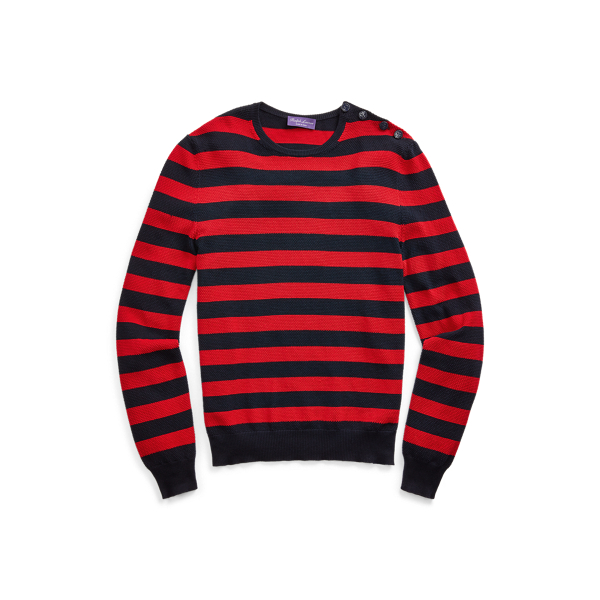 Navy Striped Silk-Cotton Jumper Purple Label 2