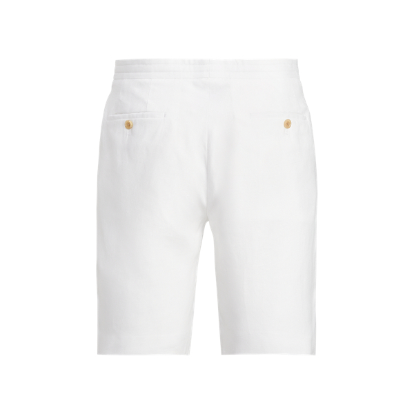 Optic White Linen Drawstring Short Purple Label 3