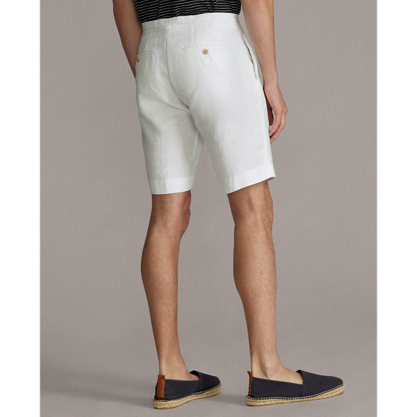 Optic White Linen Drawstring Short Purple Label 4