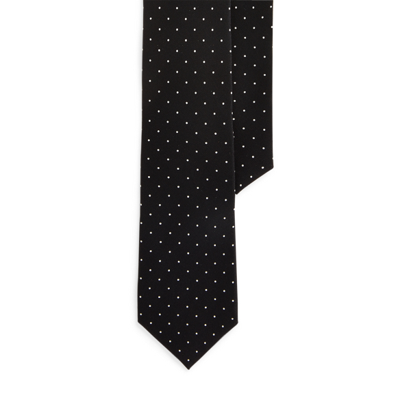 Pin Dot Silk Crepe Tie Purple Label 1
