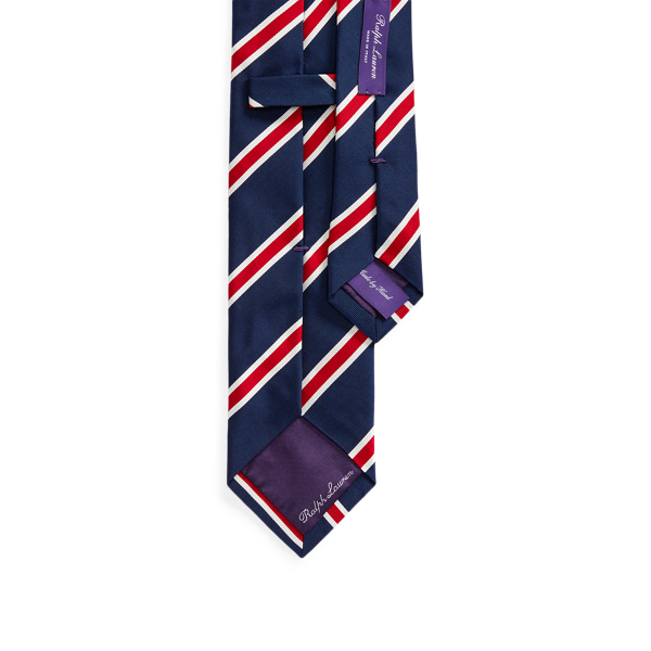 Navy/Red Striped Mogador Tie Purple Label 2