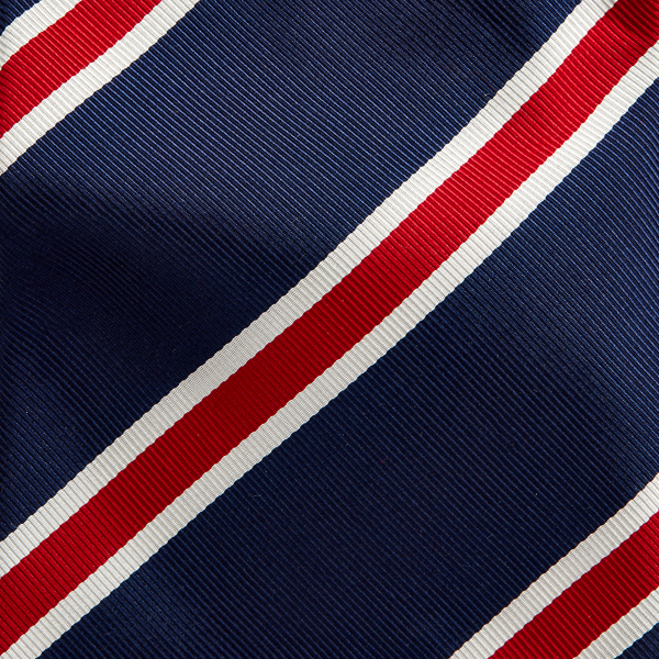 Navy/Red Striped Mogador Tie Purple Label 3