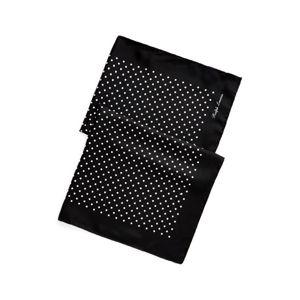 Polka-Dot Silk Scarf