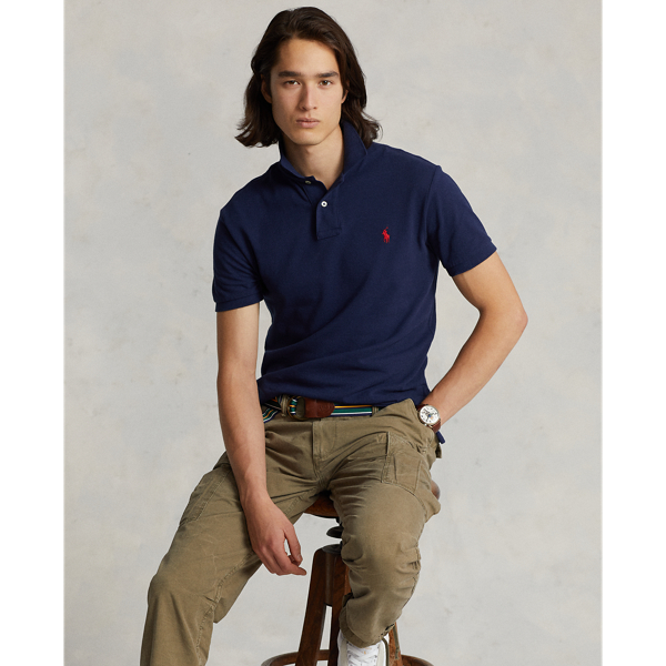 Navy blue polo and khaki pants online