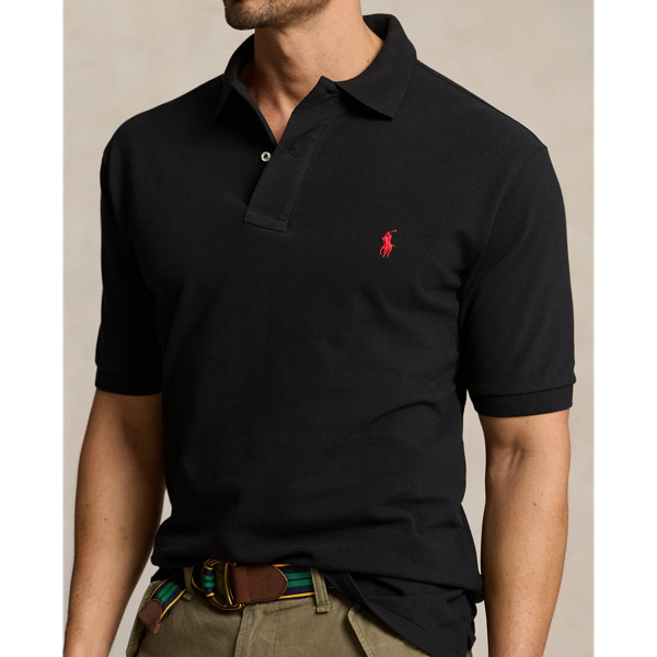 Das legendäre Piqué-Poloshirt Big & Tall in Schwarz/Rot 6
