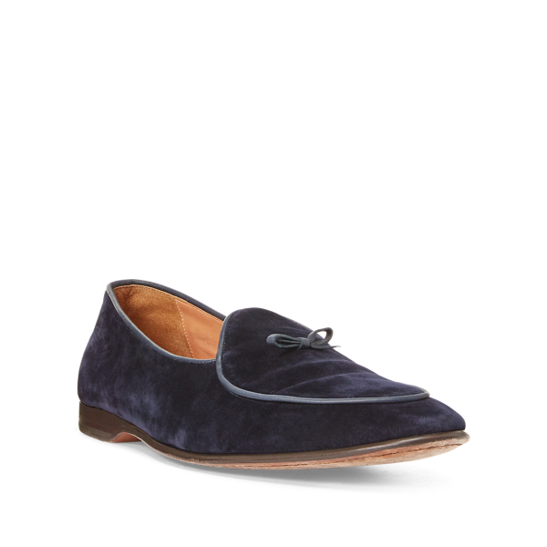 Navy Belvin Velvet Slipper Purple Label 3