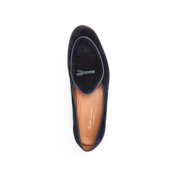 Navy Belvin Velvet Slipper Purple Label 5