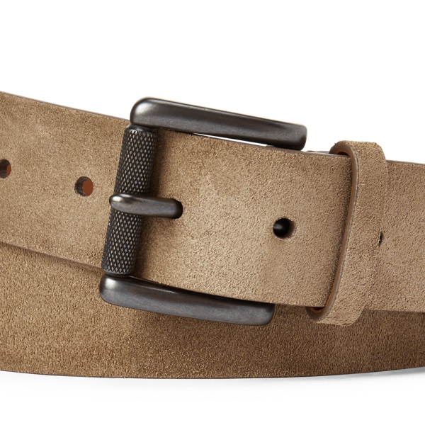Porcini Suede Roller-Buckle Belt Purple Label 2