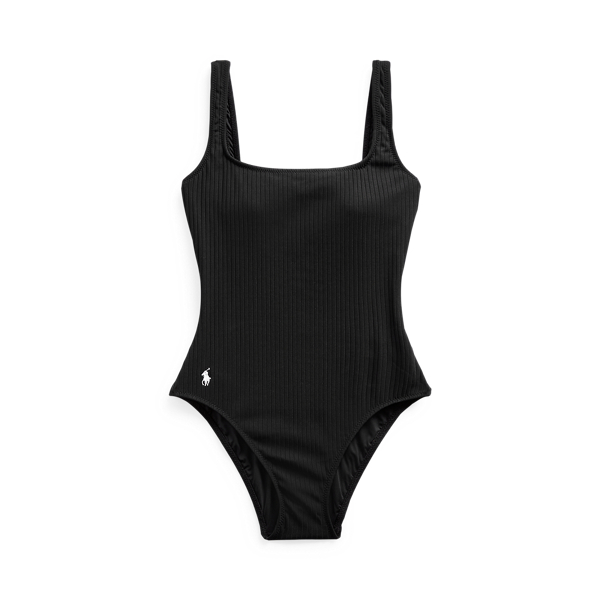 Gerippter Badeanzug Polo Ralph Lauren in Schwarz 2