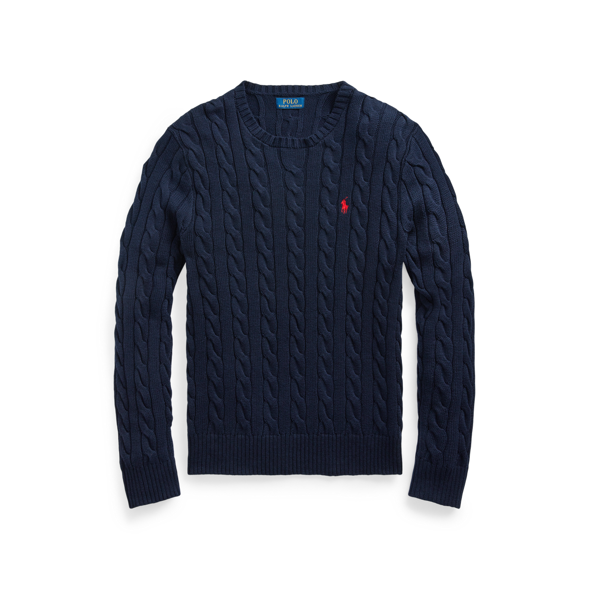 ★★POLO RALPH LAUREN★★ Cable Knit Cotton Sweater Blue MNP Cable-Knit Cotton Sweater | Ralph Lauren