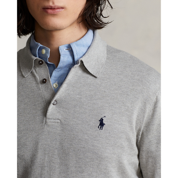 Andover Heather Cotton Polo-Collar Jumper Polo Ralph Lauren 6