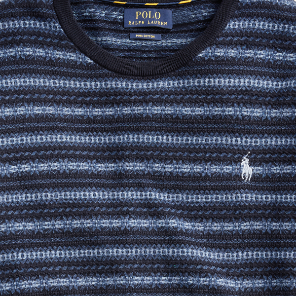 Navy Fairisle Fair Isle Cotton Jumper Polo Ralph Lauren 6