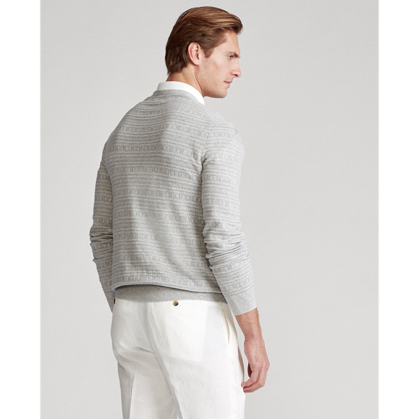 Fair Isle Cotton Sweater Polo Ralph Lauren in Grey Fairisle 4