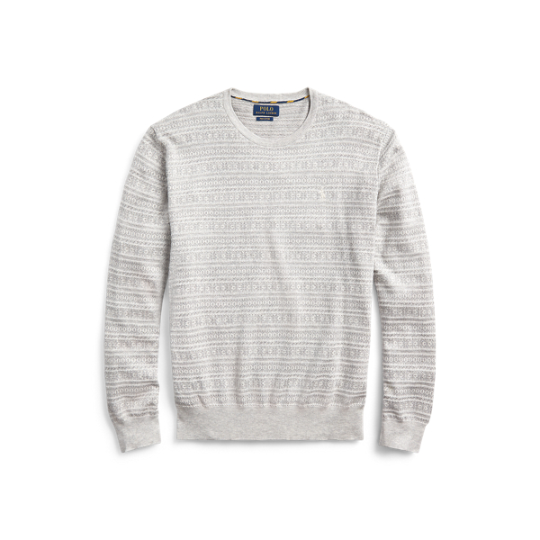 Fair Isle Cotton Sweater Polo Ralph Lauren in Grey Fairisle 2