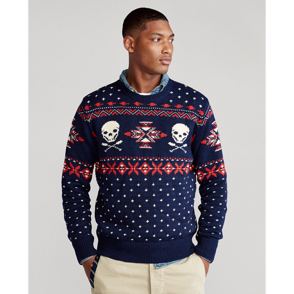 Ralph lauren skull sweater hotsell