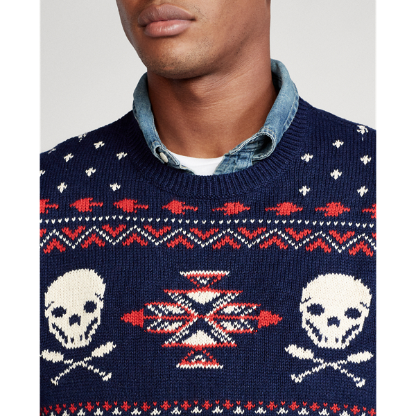 Royal/Cream Scull-and-Bones Jumper Polo Ralph Lauren 6