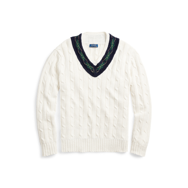Jersey de cricket con ribete de rombos argyle Polo Ralph Lauren en 1
