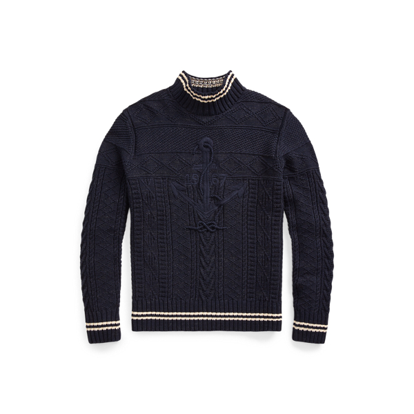 Hand-Embroidered Cotton-Blend Sweater Polo Ralph Lauren em 1