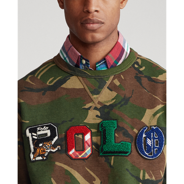British Elmwood Camo Polo Camo Fleece Sweatshirt Polo Ralph Lauren 6