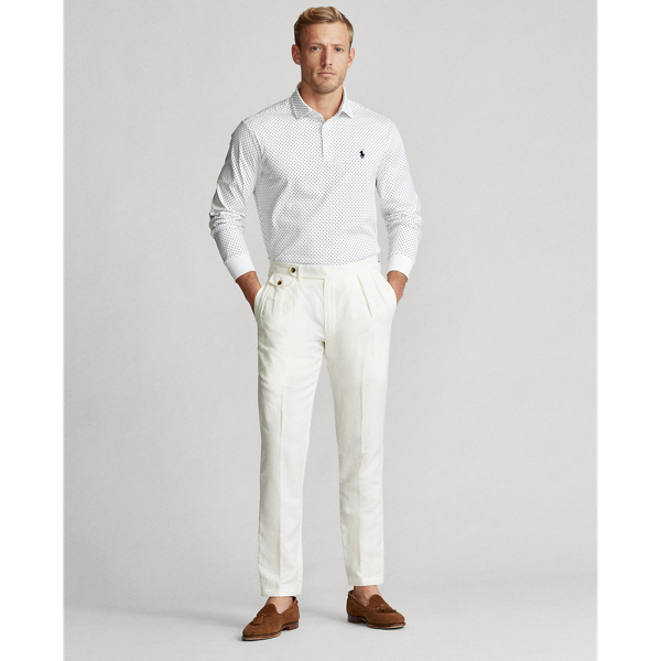 White/Navy Polka Dot Classic Fit Soft Cotton Polo Polo Ralph Lauren 3