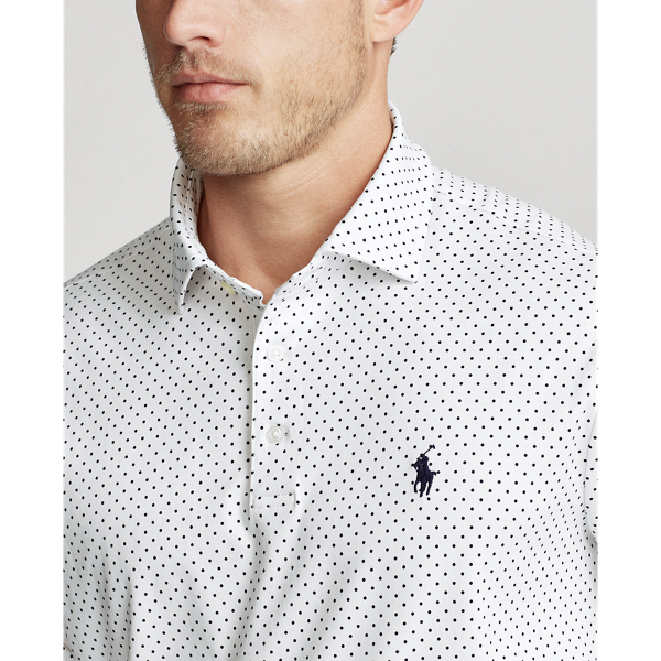 White/Navy Polka Dot Classic Fit Soft Cotton Polo Polo Ralph Lauren 5