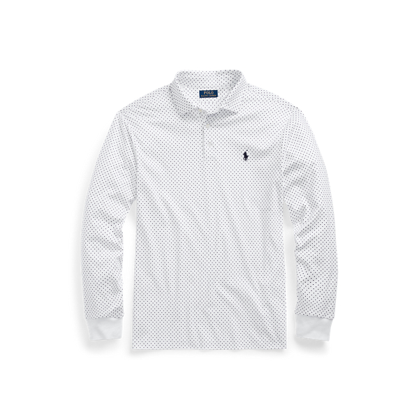 White/Navy Polka Dot Classic Fit Soft Cotton Polo Polo Ralph Lauren 2