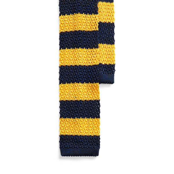 Striped Knit Silk Tie