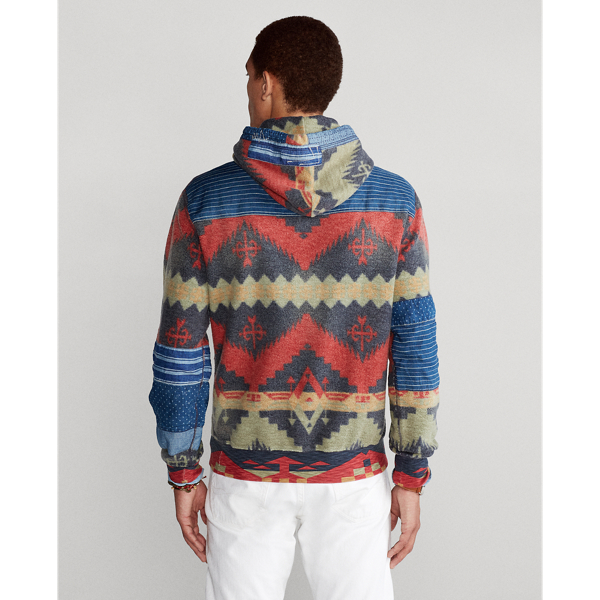 Multi Blanket Patchwork Fleece Hoodie Polo Ralph Lauren 4