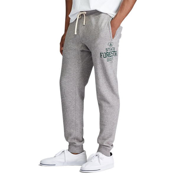 Spruce Grey Heather Graphic Fleece Jogger Polo Ralph Lauren 5