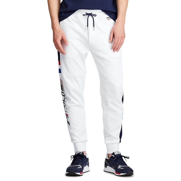 Doppellagige Jogginghose Polo Ralph Lauren in Ceramic White Multi 3