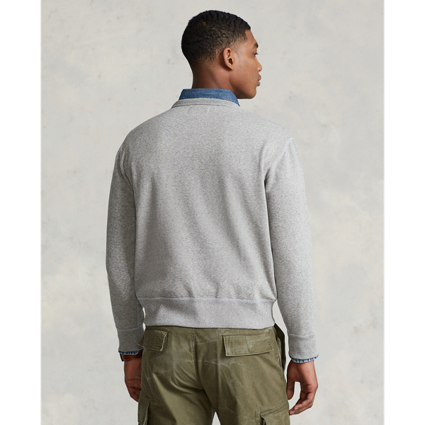Dark Vintage Heather Garment-Dyed Fleece Sweatshirt Polo Ralph Lauren 6