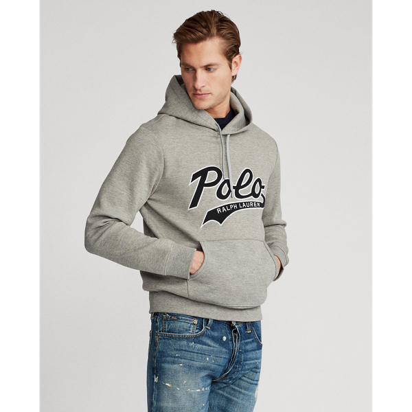 Spruce Grey Heather Double-Knit Logo Hoodie Polo Ralph Lauren 4