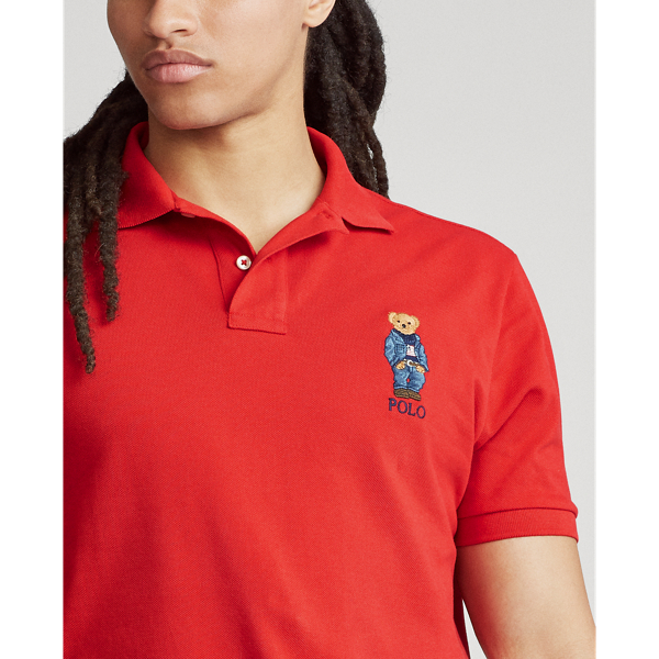 RL 2000 Red Custom Slim Fit Bear Polo Polo Ralph Lauren 5