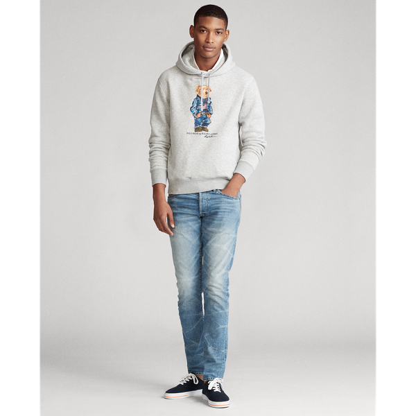 Andover Heather Denim Bear Fleece Hoodie Polo Ralph Lauren 3