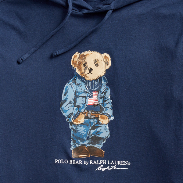 POLO Ralph Lauren Denim store Flag Polo Bear Hooded Top 2XLT