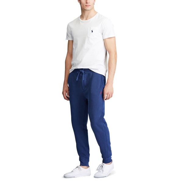 Geverfde joggingbroek van fleece Polo Ralph Lauren in Cruise Navy 2