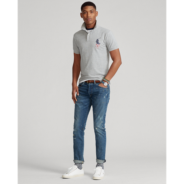 Andover Heather Custom Slim Fit Big Pony Polo Shirt Polo Ralph Lauren 4