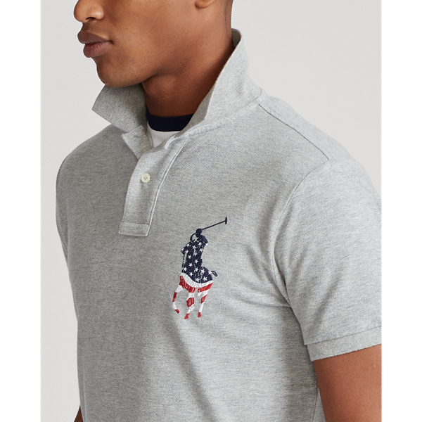 Andover Heather Custom Slim Fit Big Pony Polo Shirt Polo Ralph Lauren 7