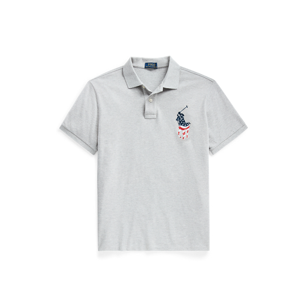 Andover Heather Custom Slim Fit Big Pony Polo Shirt Polo Ralph Lauren 2