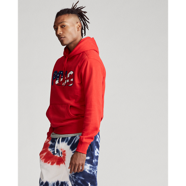 Rl Red Fleece Graphic Hoodie Polo Ralph Lauren 4