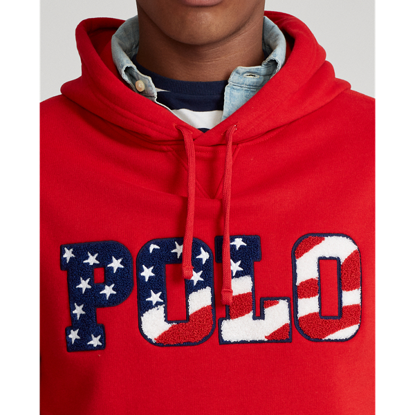 Rl Red Fleece Graphic Hoodie Polo Ralph Lauren 6