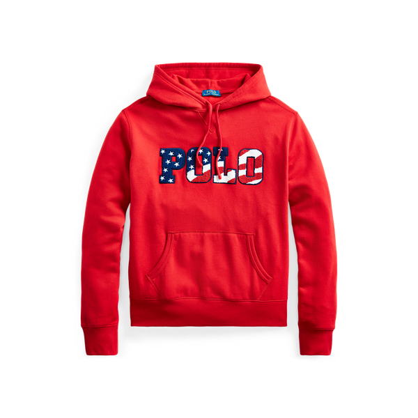 Rl Red Fleece Graphic Hoodie Polo Ralph Lauren 2