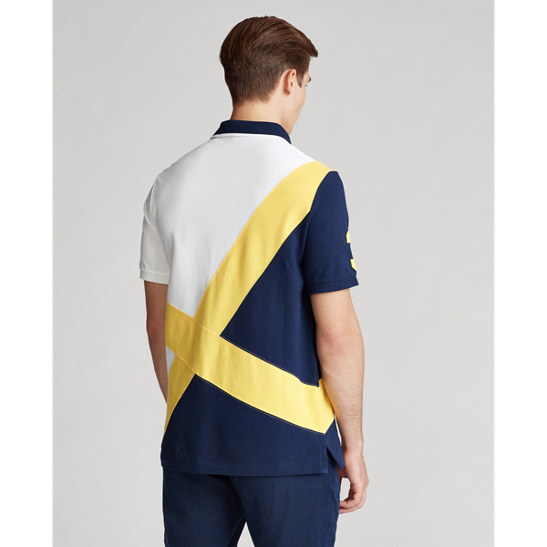 White Multi Classic Fit Mesh Polo Shirt Polo Ralph Lauren 4
