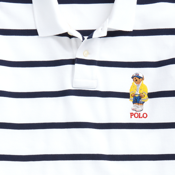 White/Cruise Navy Custom Slim Fit Polo Bear Polo Shirt Polo Ralph Lauren 6