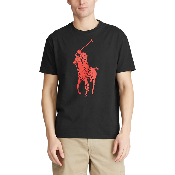 T-shirt Big Pony coupe ajust&eacute;e en jersey Polo Ralph Lauren en Black 3