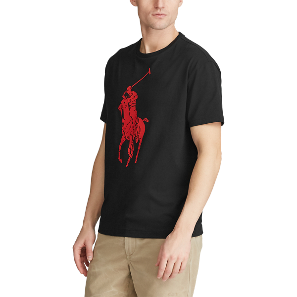 T-shirt Big Pony coupe ajust&eacute;e en jersey Polo Ralph Lauren en Black 5